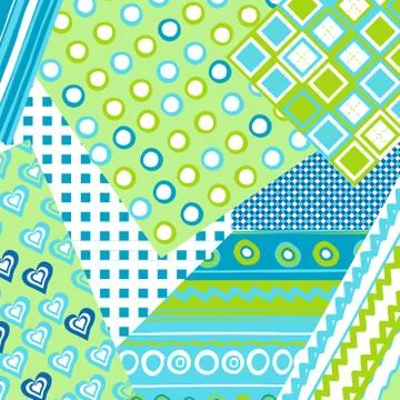 Patchwork cover for baby boy Stock-Illustration