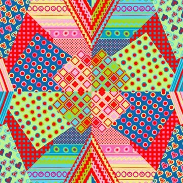 Patchwork cover Stock Illustration