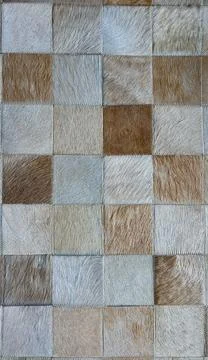 Patchwork Cowhide Texture  Natural Leather Square Stockfoto's