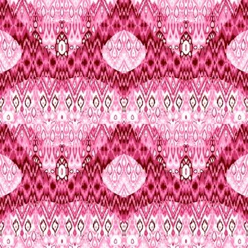 Patchwork ethnic bohemian arabesque pattern print. Seamless zigzag geometric Stock Illustration