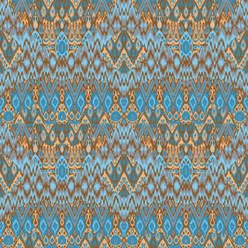 Patchwork ethnic bohemian arabesque pattern print. Seamless zigzag geometric Stock Illustration