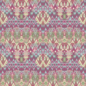 Patchwork ethnic bohemian arabesque pattern print. Seamless zigzag geometric Stock Illustration