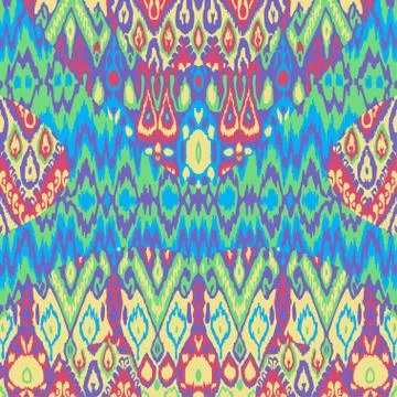 Patchwork ethnic bohemian arabesque pattern print. Seamless zigz Foto stock