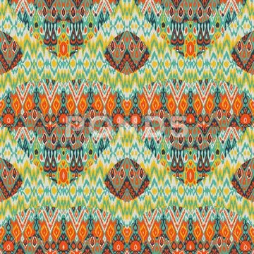 Patchwork ethnic bohemian arabesque pattern print. Seamless zigz Stock Photos