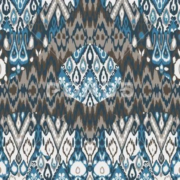 Patchwork ethnic bohemian arabesque pattern print. Seamless zigz Stock Photos