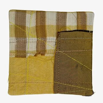 Patchwork fabric sample close up detail 写真素材