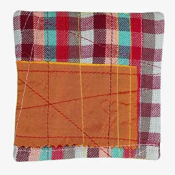 Patchwork fabric square minimal background textile 库存照片