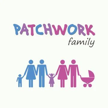 Patchwork family concept pictogram Stock-Illustration