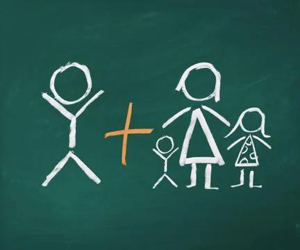 Patchwork family Illustrazione stock