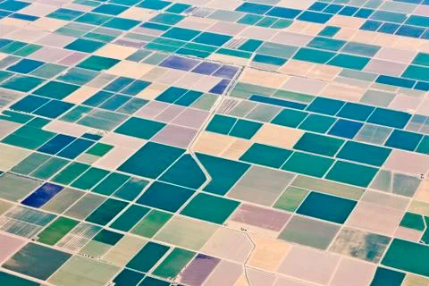 Patchwork Fields,California, USA 스톡 사진