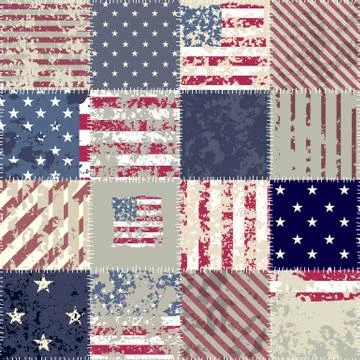The patchwork of flag USA Stock-Illustration