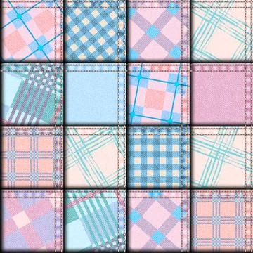 Patchwork in geometric style. Stockillustratie