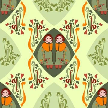 Patchwork Girl Stock Illustration