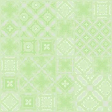 Patchwork in green, color abstract  geometric pattern, vector illustration Stock Illustration