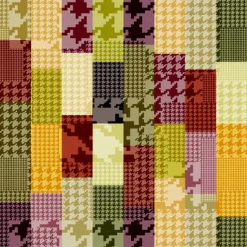 Patchwork of houndstooth Stock Illustration