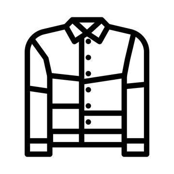 Patchwork jacket diy fashion handmade line icon vector illustration Stock Illustration