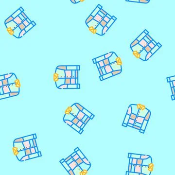 Patchwork jacket diy fashion handmade vector seamless pattern イラスト素材