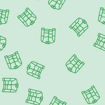 Patchwork jacket diy fashion handmade line vector seamless pattern 스톡 일러스트