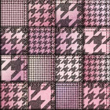 Patchwork of jeans fabric Stockillustratie