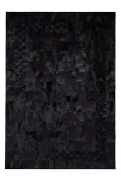 Patchwork leather rug on white background Stock Photos