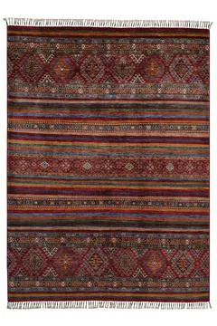 Patchwork leather rug on white background Foto stock