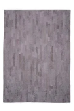 Patchwork leather rug on white background Stock-Fotos
