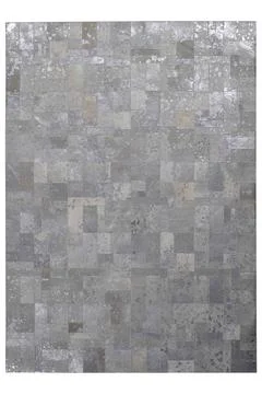 Patchwork leather rug on white background Stock Photos