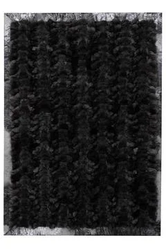 Patchwork leather rug on white background Stock Photos