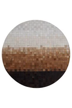 Patchwork leather rug on white background Stock Photos