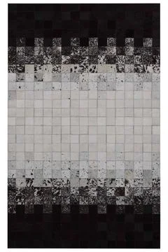 Patchwork leather rug on white background Stock Photos