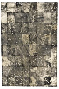 Patchwork leather rug on white background Stock Photos