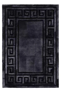 Patchwork leather rug on white background Stock Photos