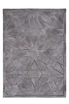 Patchwork leather rug on white background Stock Photos