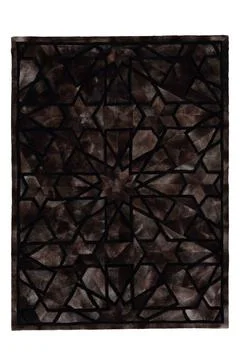 Patchwork leather rug on white background Stock Photos