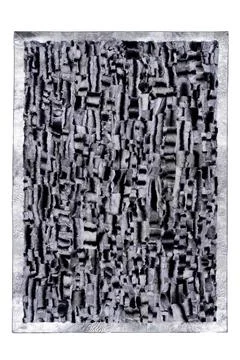 Patchwork leather rug on white background Stock Photos