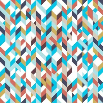 Patchwork pattern bohemian style with geometric polygonal retro decorative Stock Illustration