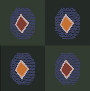 Patchwork pattern on dark background Stock Illustration