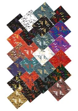 A patchwork pattern of many elements. Stock Illustration