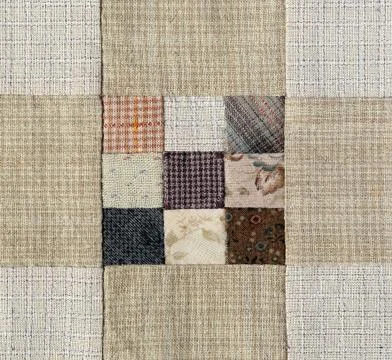 Patchwork Quilt , Basic pattern square Stock Photos