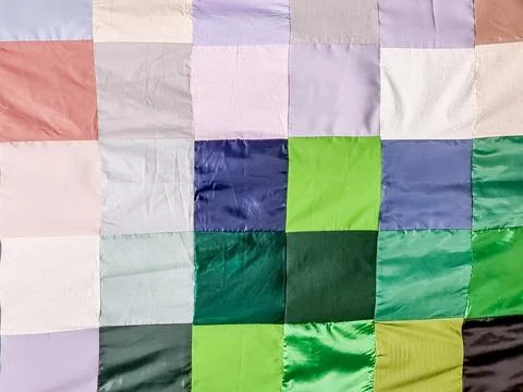 Patchwork Quilt , Basic pattern square.Part of patchwork quilt as background Stock Photos