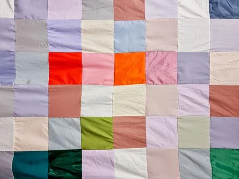 Patchwork Quilt , Basic pattern square.Part of patchwork quilt as background Stock Photos