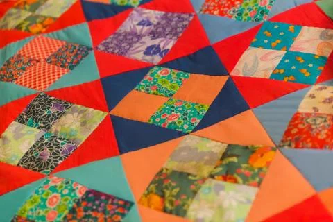 Patchwork quilt design - abstract pattern background Foto stock