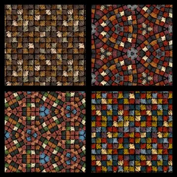 Patchwork quilt Stock Illustration