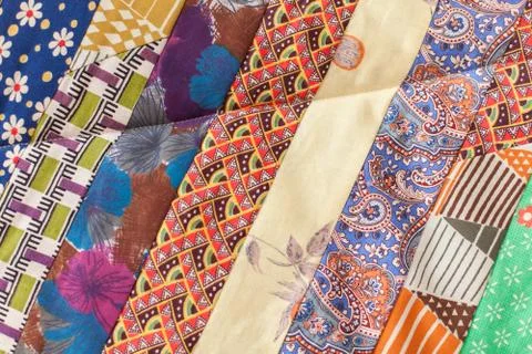 Patchwork quilt. Part of blanket as background Stock Photos