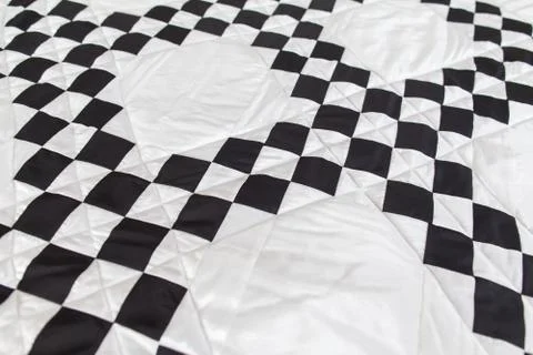 Patchwork quilt. Part of patchwork quilt as background. Handmade. Colorful Stock Photos