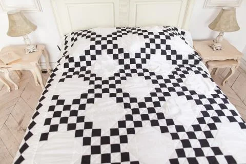 Patchwork quilt. Part of patchwork quilt as background. Handmade. Colorful Foto stock