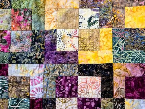 Patchwork Quilt Pattern Background Stock Photos