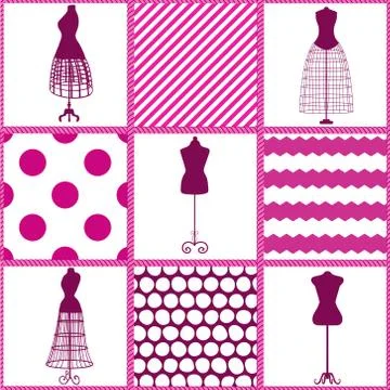 Patchwork repeating vector   background イラスト素材