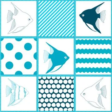 Patchwork repeating vector   background 스톡 일러스트