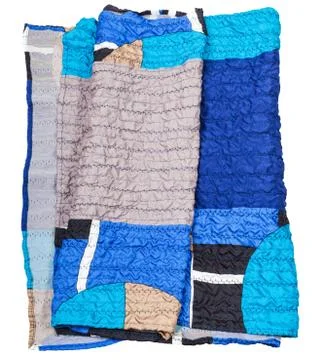 Patchwork scarf with geometric pattern Stock Photos